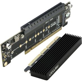 RIITOP Single Port NVMe PCIe Adapter + Dual NVMe PCIe Adapter (PCI-e Bifurcation Required)