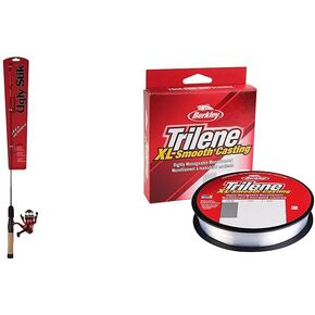 Ugly Stik Dock Runner Fishing Rod and Reel Combo and Berkley Trilene XL 8lb Fishing Line Bundle