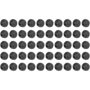 VGEBY Carp Fishing Rig Beads 50pcs Carp Fishing Beads 6mm Diameter Soft Carp Fishing Rig Beads Carp Fishing Accessories(Black)