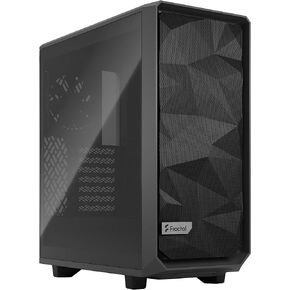 Fractal Design Meshify 2 Compact Black ATX Flexible High-Airflow Light Tinted Tempered Glass Window Mid Tower Computer Case