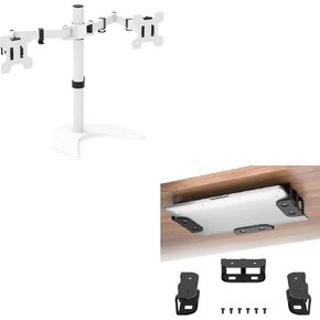 WALI Under Desk Laptop Mount, Storage Shelf Holder for Laptop, Tablet, Keyboard and Other Devices, 3 Parts Design Prevents Device from Sliding