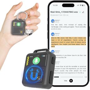 AI Voice Recorder 128GB (9360Hours) Magnetic Voice Activated Recorder, 3072kbps HD Audio Recorder with Transcribe, DSP Noise Reduction Recording Device with Playback for Lectures Meetings Interviews