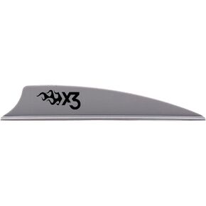 Bohning X3 Vane, 2.25", Silver, 100pk