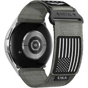 20mm Quick Release Watch Band for Samsung Galaxy Watch 7 6 5 4 FE Band 44mm 40mm/Watch 6 4 Classic 47mm 43mm 42mm 46mm/5 Pro 45mm/3 41mm/Active 2 Men,Fabric Nylon Strap for Garmin Vivoactive 5 3/Venu