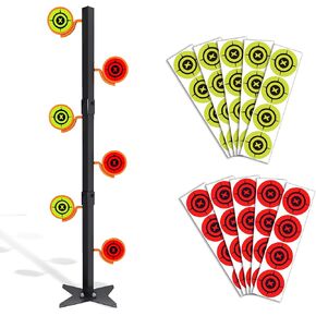 Dueling Tree Target Kit for .22 Rimfire, Metal Shooting Target with Ground Insertable Design, Suitable for .22 Rifles and Handguns Shooting Practice