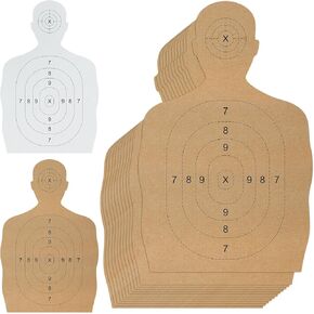 20 Pack Shooting Targets Cardboard,Cardboard Silhouette Targets for Shooting Range,Sturdy Stiff Paper Targets for USPSA Shooting Hunting,Target Practice Competitions Self-Defense Training