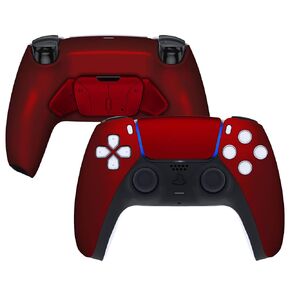 eXtremeRate Scarlet Red Faceplate Touchpad & Programable RISE4 Remap Kit Compatible with ps5 Controller BDM-010 BDM-020 - Controller NOT Included