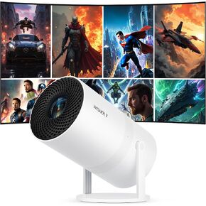 Mini Projector with Two-way Bluetooth, Portable Movie Projector with 180° Rotatable, 1080P HD Supported, Auto Vertical Keystone, Compatible with Smartphone, TV Stick, Laptop, HDMI, USB