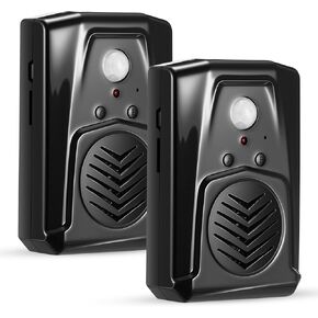 2 Pcs Motion Activated Voice Sensor PIR Infrared Speaker for Haunted House, USB MP3 Downloadable Scream Box with Halloween and Christmas Music, Horror Sound Effects Player