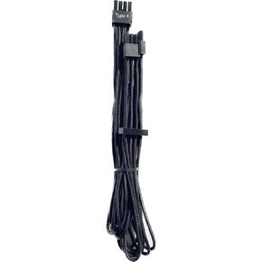 2X PCIe Single Cable for Corsair PSUs - Embossing Process PCIe Cables (Dual Connector 6+2Pin) – Black (2 Pack)