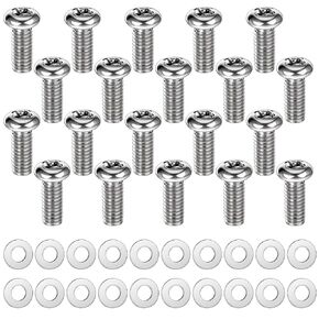 20 Pcs M4 x 10mm Screw Monitor Stand Mounting Phillips Head Screw with 20 Washers for Computer Wall Mounting Arm Mounting
