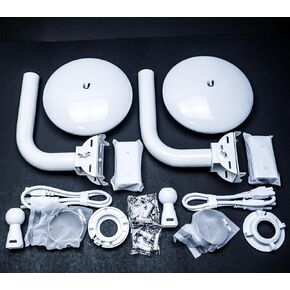 Wireless Bridge NBE-5AC-GEN2 PRE-CONFIGURED Bundle of 2 Ubiquiti NanoBeam 5AC GEN2 with Two Poles - Outdoor Point-to-Point Wi-Fi Bridge, Plug and Play, 450+ Mbps Speed, 15+ km Range
