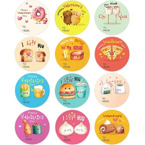 SICOHOME Happy Valentines Day Stickers 36pcs 1.5in Valentines Stickers for Kids Adults Label Stickers Envelope Seal Stickers Valentines Day Party Favors Gift Labels to from Stickers - Dinosaur in Saudi Arabia