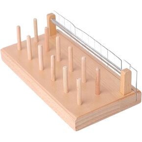 Raprance Fly Tying Thread Spool Stand, Holds 12 Spools on Wood Spool Station