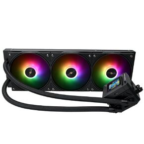 Thermalright FW360 SE ARGB Black CPU Water Cooler with 3 PWM ARGB Fans with 2000RPM,IPS LCD Screen with 320x240 Resolution,Liquid CPU Cooler with 2-in LCD Display,PC Cooler for AM5,Intel LGA1851/1700