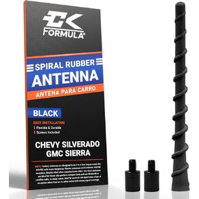 3.1" Black Carbon Fiber Short Antenna for Truck - Antenna Chevy Silverado GMC Sierra (1999-2025), Chevy Silverado 1500 Accessories, GMC Sierra Accessories, Car Antenna Replacement, Antena para Carro
