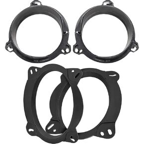 NuIth 6×9 Inch Front Door Speaker Spacer Bracket Adapter + 6.5 Inch Speaker Adapter Spacer Ring for Toyota