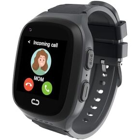 4G Kids Smart Watch for Boys with GPS Tracker SIM Card WiFi Location Cell Phone SOS Calling Waterproof Voice Chat Touch Screen Alarm Clock for Ages 5-12 Kids Birthday Gifts (Black)