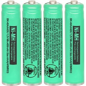 BK-40AAABU NI-MH AAA Rechargeable Battery 1.2V 400mah 4Pack NiMH AAA Batteries for Panasonic Cordless Phone Handset BK40AAABU