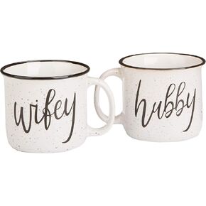 Farmhouse Mama Bear & Papa Bear Funnyfire Campfire Cofforms Mug Coffe Set | 14 أوقية من أكواب السيراميك | ماما بير القدح ، بابا بير القدح | مثالي للآباء