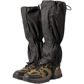 Lawn Care Leg Gaiters, Waterproof Lower Legs Gaiter Outdoor, 15.74" x 10.23" Adjustable Weed Eating Leg Protectors for Men and Women, Leg Guards Boot Legging Gaiters fo Garden Farm Working, Black
