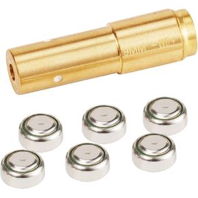 Besrilien Bore Sight Laser 9 MM Bore Sighter Laser Sight with 6 Batteries