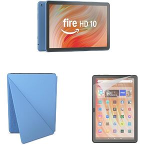 Amazon Fire HD 10 Convenience Bundle with Case and Screen Protector (32GB, Ocean)