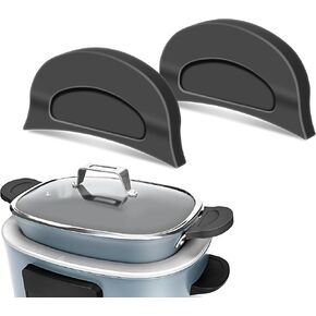 for Ninja Crockpot Slow Cooker Silicone Pot Handle Cover, for Ninja Foodi Possiblecooker Pro Silicone Handle Cover, Sleeve, Holder, Glove,Grip,Kitchen Accessories,Heat-Resistant,No More Hand Burns
