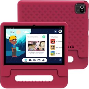10.1" Kids Tablet with Android 13, 1280x800 IPS HD Display, 32GB Storage, 5000mAh, Dual Camera, Parental Controls, WiFi & Bluetooth, Gift for Kids (Pink)