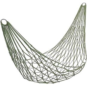 Travel Hammock Camping Hammock Net Mesh Nylon Sleeping Bed with Tie Rope for Garden Beach Camping Hunting Hiking Traveling (Army Green)