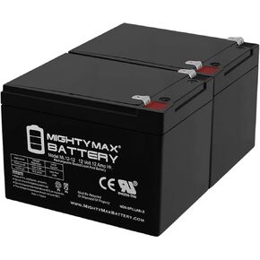 Mighty Max Battery ML12-12 - 12 Volt 12 AH SLA Battery Brand Product, Black