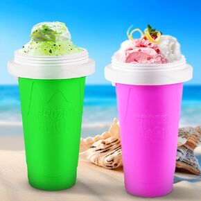 Slushie Maker Cup - TIK TOK Quick Frozen Slushie Cup,Travel Portable Double Layers Slushee Cup, DIY Homemade Slushy Squeeze Cup, Quick Cooling Make & Serve Slushy Cup For Milkshake, Smoothies,Slushies