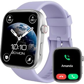 Fitpolo Smart Watches for Women, [1.99" AMOLED Screen] Smartwatch Fitness Tracker with Bluetooth Calls, AI Control, Heart Rate/SpO2/Sleep Monitor, 12 Days Battery, 3ATM Waterproof for Android iPhone