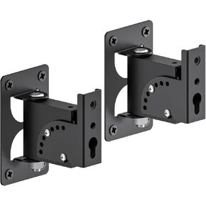Metal Universal Speaker Wall Mount for Surround Sound Speaker Mount - Swivel & Tilt Adjustable Wall Mounts for LG, Samsung, Vizio, Roku, Sony Speakers Mounting Bracket Hold up to 30lbs, 2 Pack