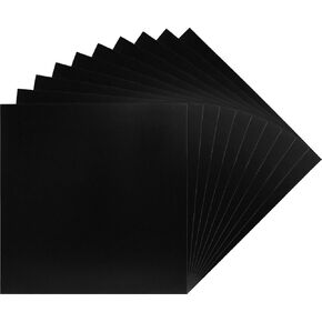 (10) 12" Record Jackets - Glossy Black - No Hole - 12JWBK