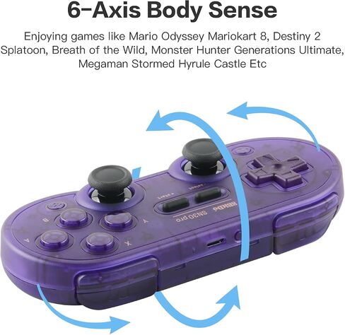 8Bitdo SN30 Pro Switch Wireless Bluetooth Game Controller GamePad (Hall Effect Undery Update) لمحول Steam Mac PC Windows Macos (أخضر) in Kuwait