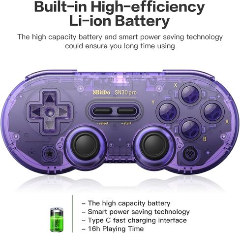 8Bitdo SN30 Pro Switch Wireless Bluetooth Game Controller GamePad (Hall Effect Undery Update) لمحول Steam Mac PC Windows Macos (أخضر) in Kuwait