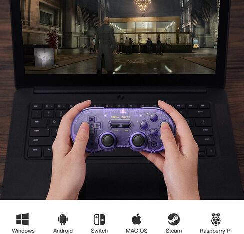 8Bitdo SN30 Pro Switch Wireless Bluetooth Game Controller GamePad (Hall Effect Undery Update) لمحول Steam Mac PC Windows Macos (أخضر) in Kuwait