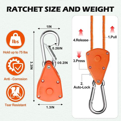 Shed Anchor Kit, 4 Pack 18" Screw in Tent Stakes Heavy Duty Kit, Earth Anchors Heavy Duty with 4 Strong Straps for High Winds, Spiral Trampoline Stakes for Tent Sheds Canopy Gazebo Swing Set （Orange） in Saudi Arabia
