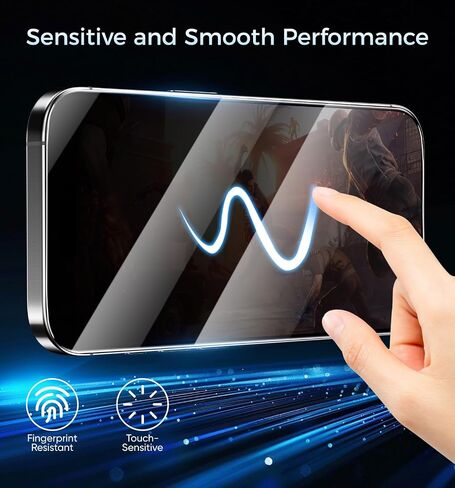 MAGIC JOHN 3rd Gen Upgraded for iPhone 16ProMax Privacy Screen Protector 6.9 Inch,25°Anti-Spy Screen,Shockproof Tempered Glass,Auto Dust-Removal,Bubble Free,Easy Installation,2 Pack in Kuwait