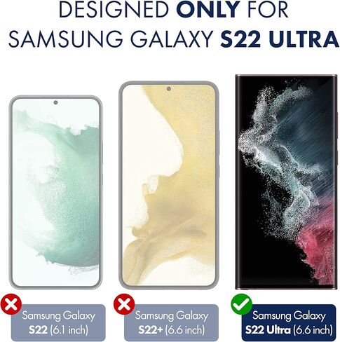 ArmorSuit [2 Pack] MilitaryShield Screen Protector Designed for Samsung Galaxy S22 Ultra 6.8" Case Friendly (2022 Release) Anti-Bubble HD Clear Film - Made in USA in Saudi Arabia