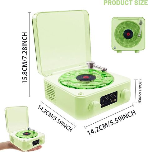 Portable CD Player,Retro Bluetooth CD Player with 4000mAh Battery,Cute Wave Speaker Night Lights/White Noise,Hi-Fi Sound Effect-Dual Channel & Bass Diaphragm,USB/AUX/TF Mode in Saudi Arabia
