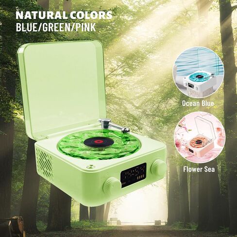 Portable CD Player,Retro Bluetooth CD Player with 4000mAh Battery,Cute Wave Speaker Night Lights/White Noise,Hi-Fi Sound Effect-Dual Channel & Bass Diaphragm,USB/AUX/TF Mode in Saudi Arabia