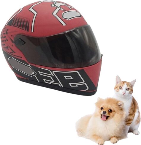 Pet Motorcycle Helmet Dog/Cat Full Face Motorcycle Helmet Outdoor Motorcycle Bike Riding Helmet Hat for Cat Dog Doggie Puppy Kitten Pet Supplies Racing Car Fan Collectible Small Gift (Black) in Saudi Arabia