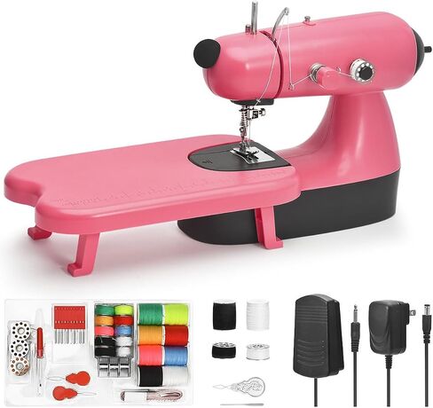 Mini Sewing Machine, Electric Sewing Machine with Expansion Table and Light, Portable Sewing Machine 2 Speed Fast Stitch Suitable for Clothes,Fabrics, DIY Home, With Basic Sewing Kit, Blue in Saudi Arabia
