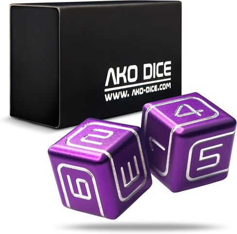AKO D6 DICE - Include 2 Custom Metal Dices - CNC machined Number on 16mm D6 Rounded Edges dice (Green) in Saudi Arabia
