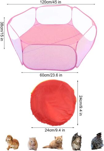 Puppy Cage Tent Portable Foldable Pet playpen Exercise Pen Kennel Pet Playpen for Dogs Puppy Cats Rabbits Small Animals Outdoor Playing(Blue) in Saudi Arabia