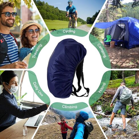 M METERXITY Waterproof Backpack Rain Cover | Waterproof Backpack Cover, Bag Rain Cover with a Vertical Reflective Strap for Hiking/Biking/Camping/Outdoor Traveling in Kuwait