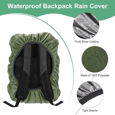 Waterproof Backpack Rain Cover Waterproof Backpack Cover, Bag Rain Cover with A Vertical Reflective Strap for Hiking/Biking/Camping/Outdoor Traveling in Kuwait