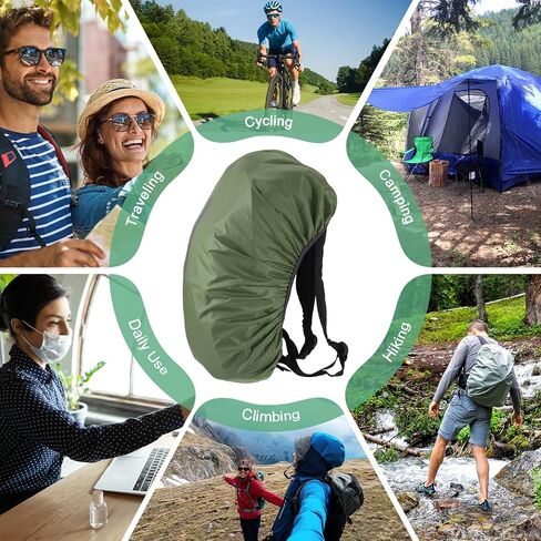 Waterproof Backpack Rain Cover Waterproof Backpack Cover, Bag Rain Cover with A Vertical Reflective Strap for Hiking/Biking/Camping/Outdoor Traveling in Kuwait
